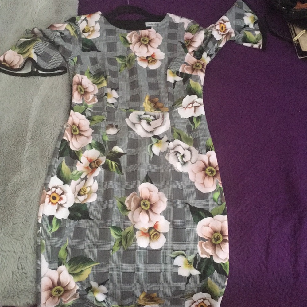 Flowered / striped pattern dress